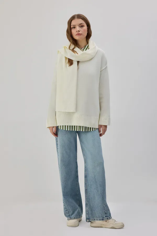 PULL À COL ÉCHARPE