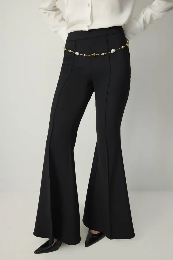 RIBBED SPANISH FLARE TROUSERS RIBBED SPANISH FLARE TROUSERS