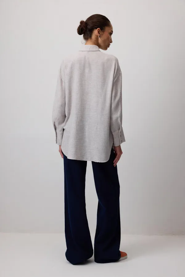 SHIRT COLLAR MELANGE TUNIC