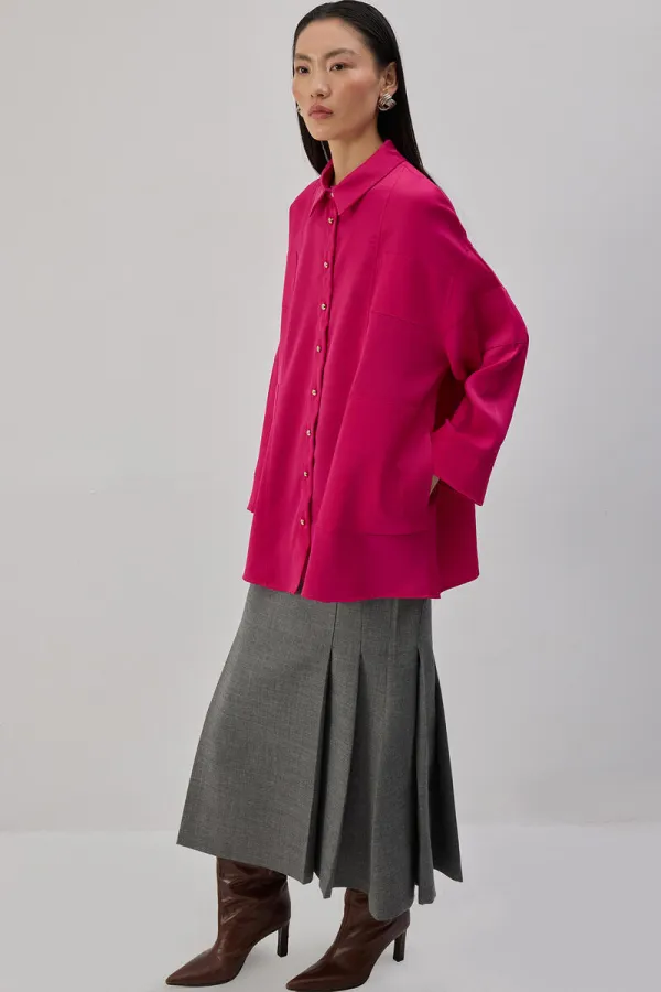 OVERSIZE SATIN SHIRT OVERSIZE SATIN SHIRT