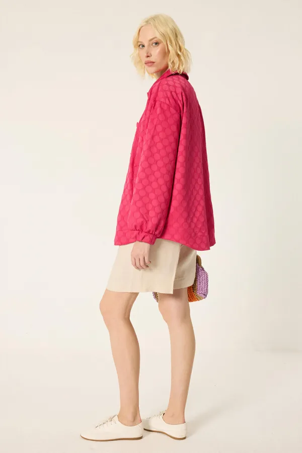 BLOQUE BOMBER EN JACQUARD FIN