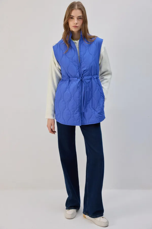 QUILTED VEST WITH ZIPPER