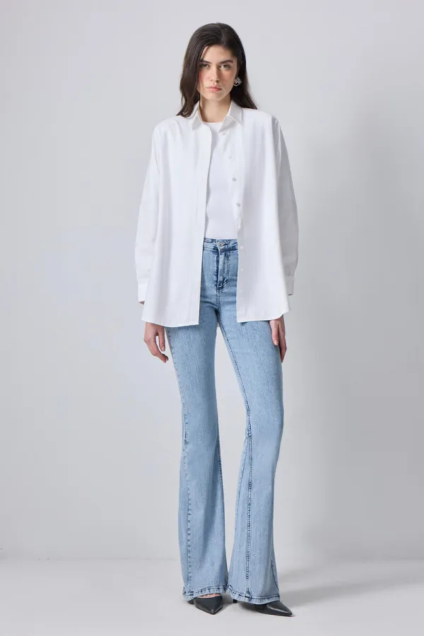 ULTRA LİKRALI İSPANYOL PAÇA DENİM PANTOLON