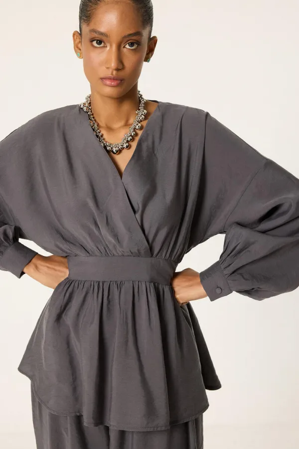 PEPLUM TUNİK ŞALVAR PANTOLON 2'Lİ TAKIM