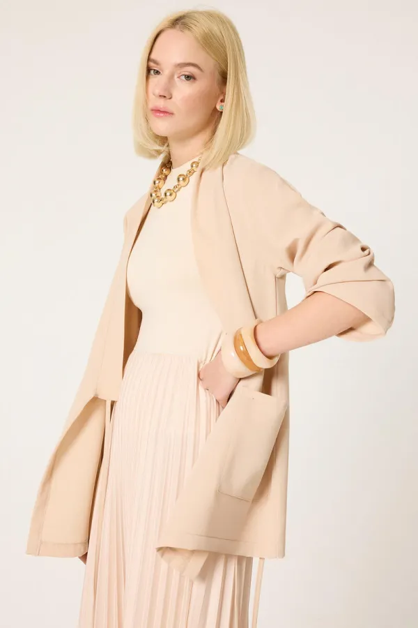 KRUVAZE BAĞLAMALI KİMONO