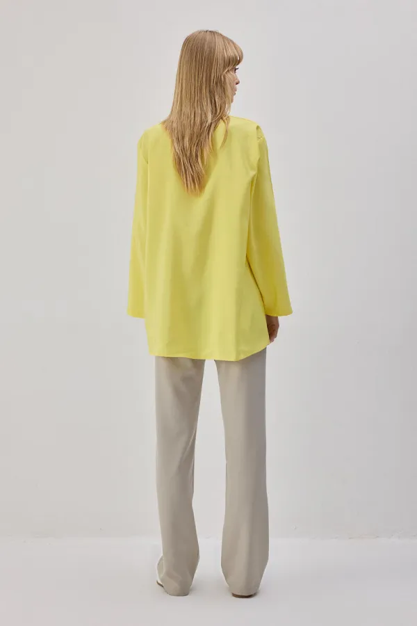 CUPRA TUNIC WITH TYING COLLAR