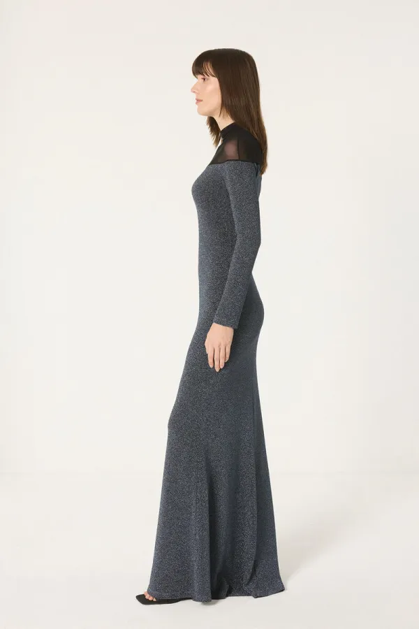 ROBE À MANCHES LONGUES AVEC DÉTAILS À PAILLETTES