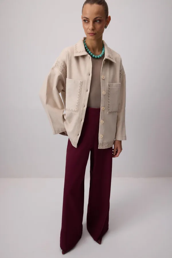 NAKIŞ DETAYLI KAŞE CEKET