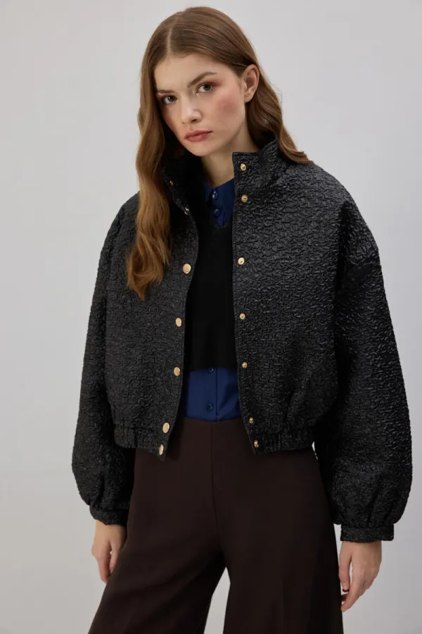 VESTE BOMBER JACQUARD
