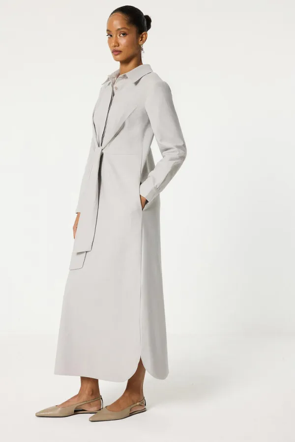 ROBE CHEMISE À COL CEINTURE