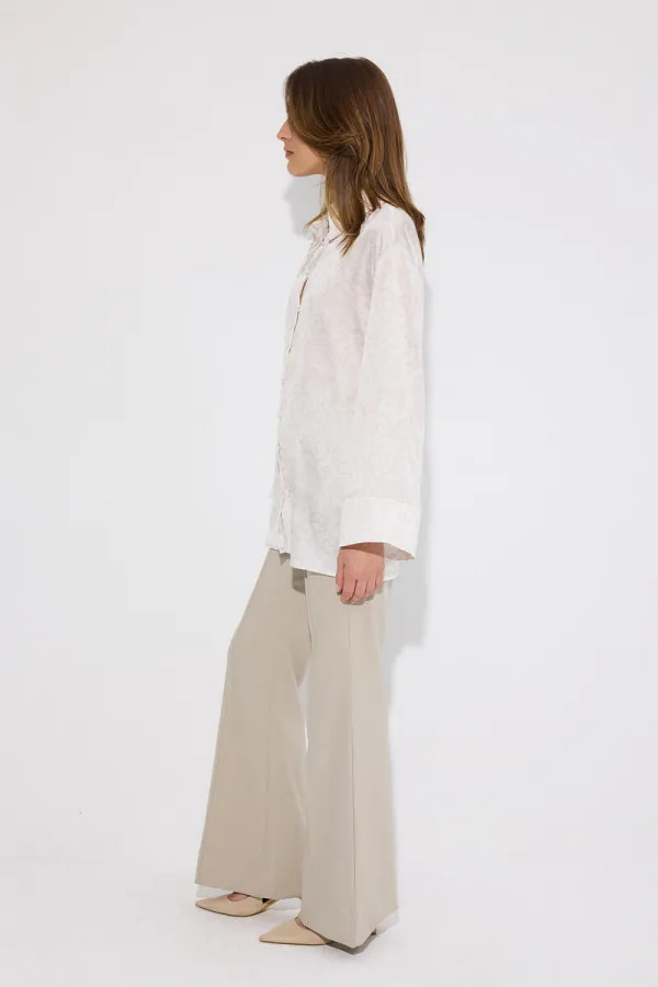 CHEMISE EN SATIN À MOTIFS