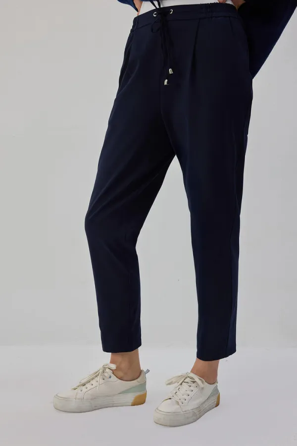 BELİ LASTİKLİ İPLİ PANTOLON