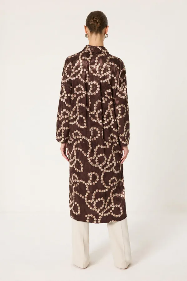 Jacquard Satin Maxi Tunic