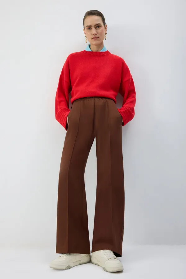 BELİ LASTİKLİ NERVÜRLÜ PANTOLON