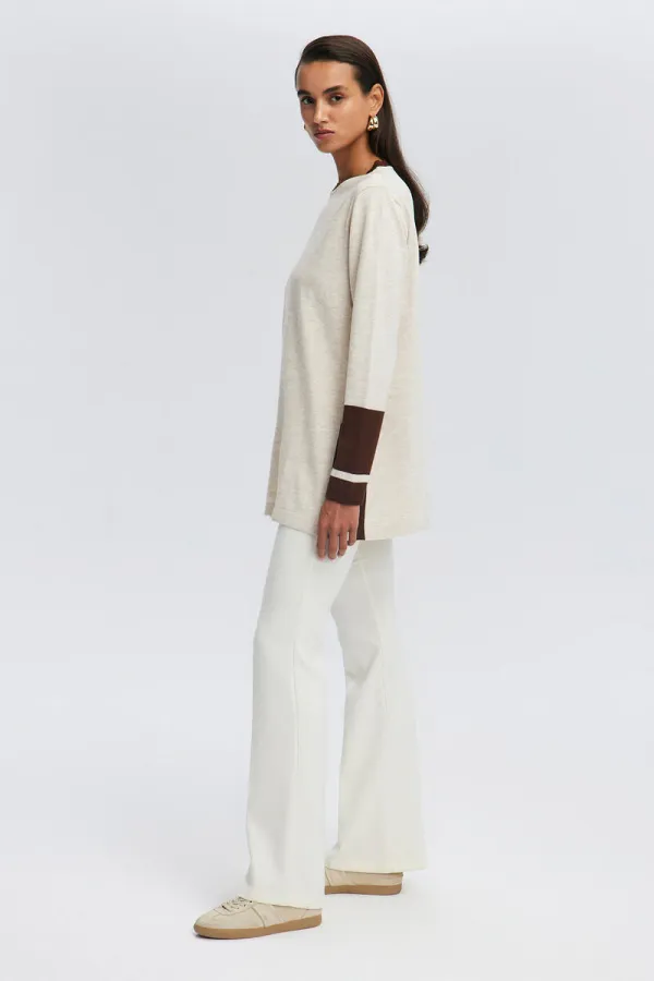 YIRTMAÇ DETAYLI TRİKO TUNİK