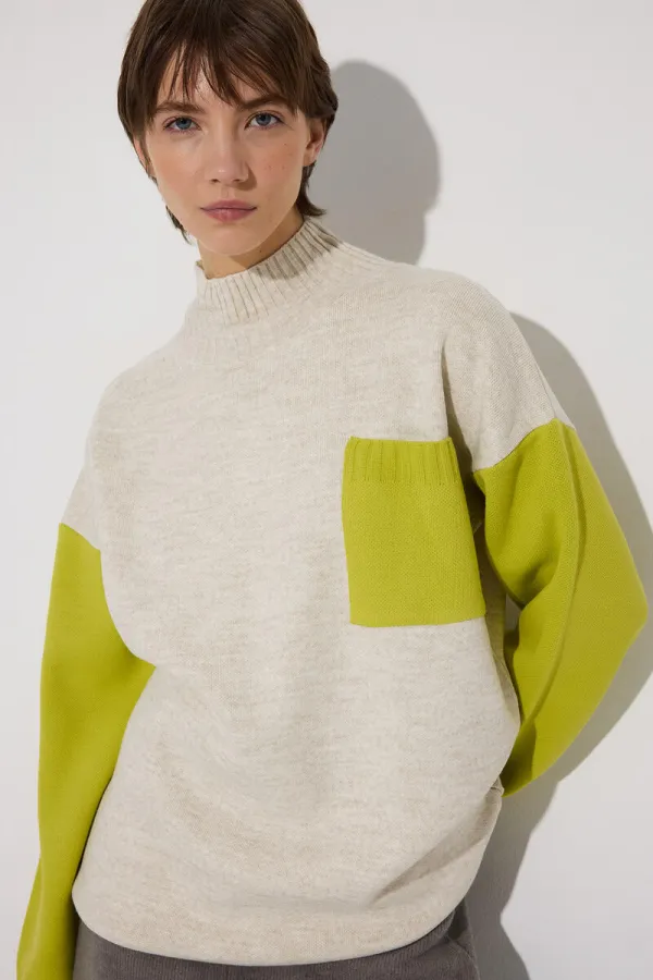 KNITTED TUNIC WITH POCKET DETAIL