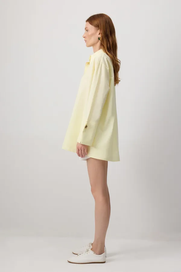 GENİŞ MANŞETLİ POPLİN GÖMLEK