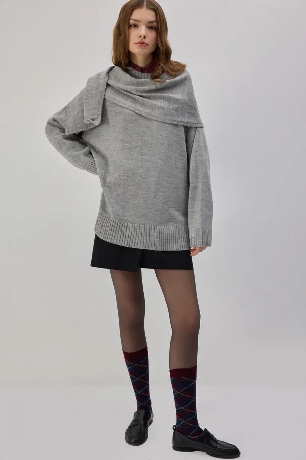 PULL À COL ÉCHARPE