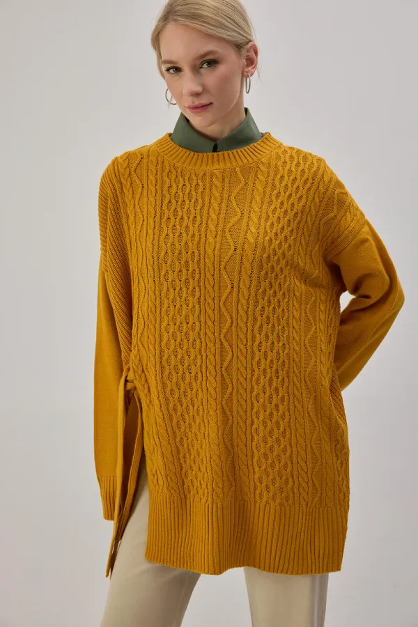 SIDE-TIE KNITTED TUNIC