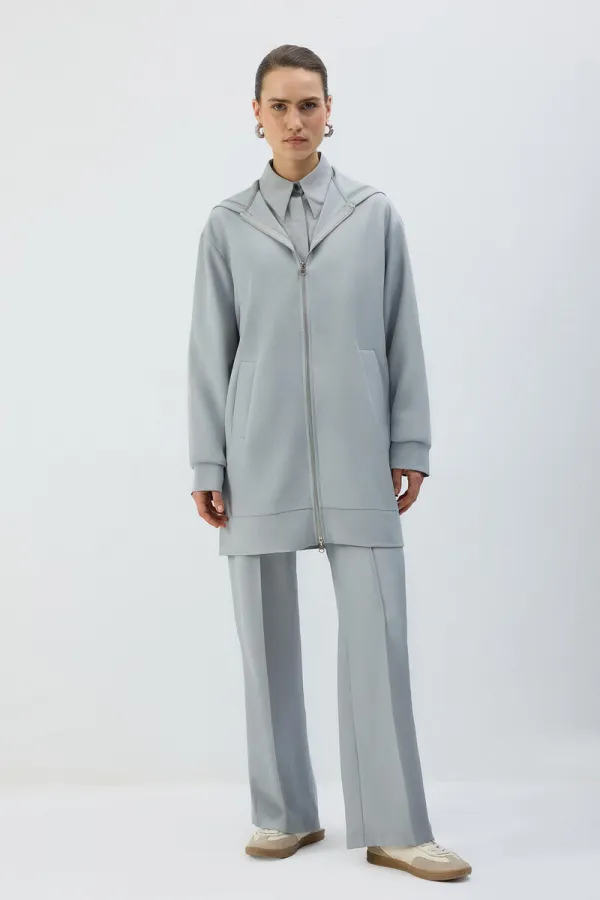 FERMUARLI KAPÜŞONLU CEKET