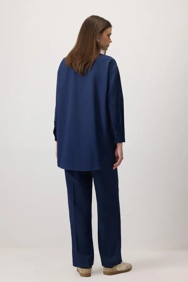 CHEMISE EN CRÊPE SURDIMENSIONNÉE