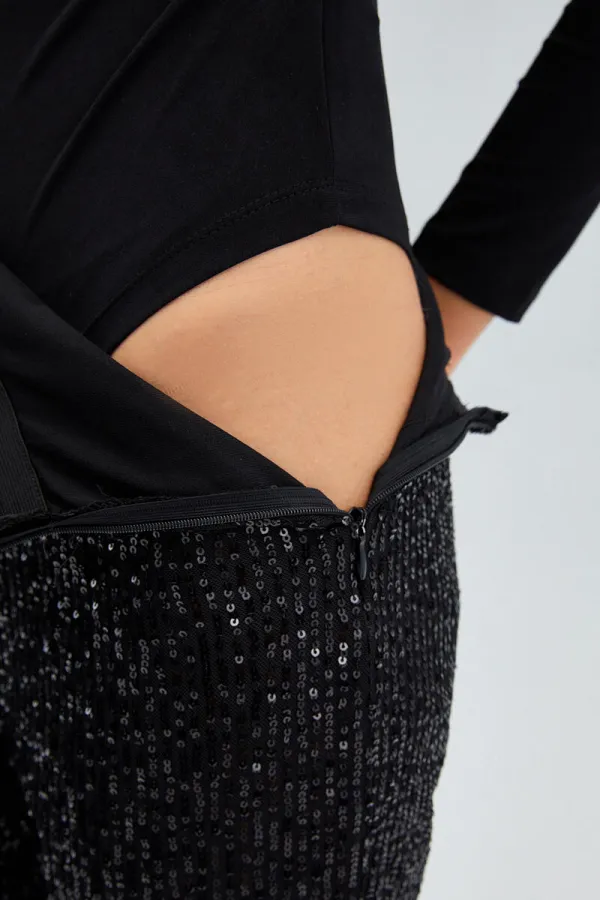 DRAPED SNAP-BUTTON BODYSUIT