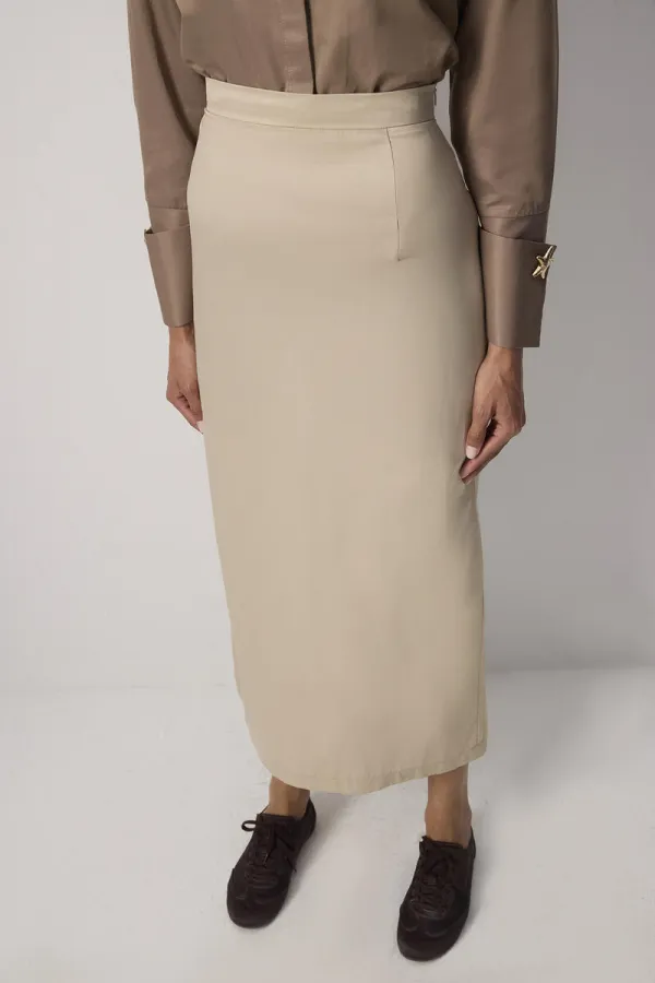 PENCIL SKIRT WITH SLIT DETAIL PENCIL SKIRT WITH SLIT DETAIL