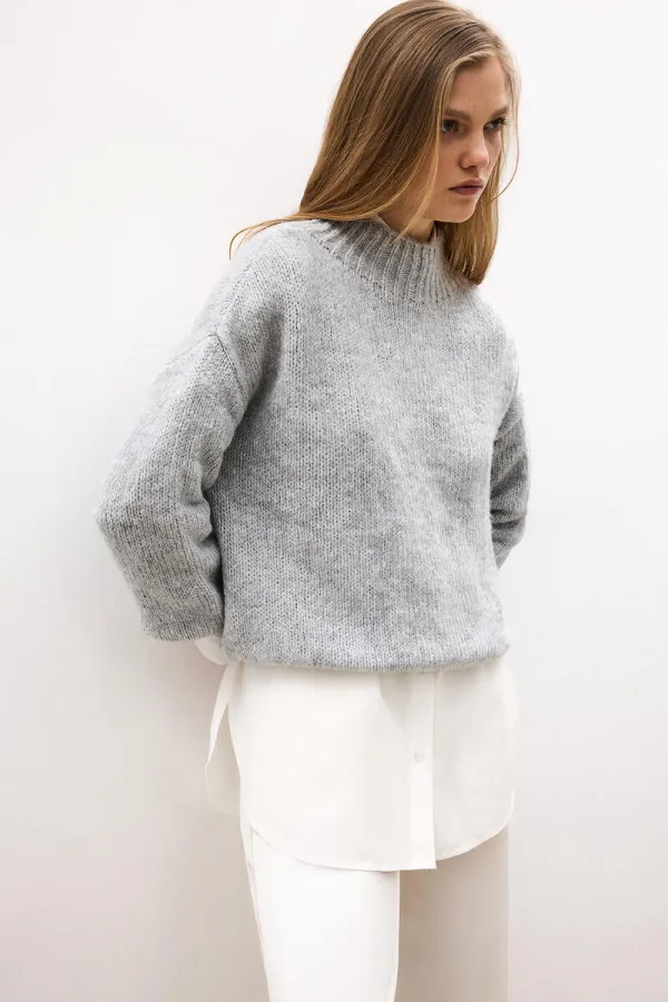 BALON KOL TRİKO KAZAK