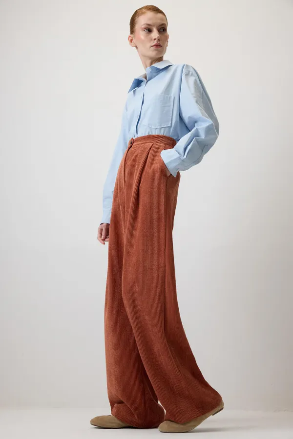 FİTİLLİ KADİFE BOL PAÇA PANTOLON