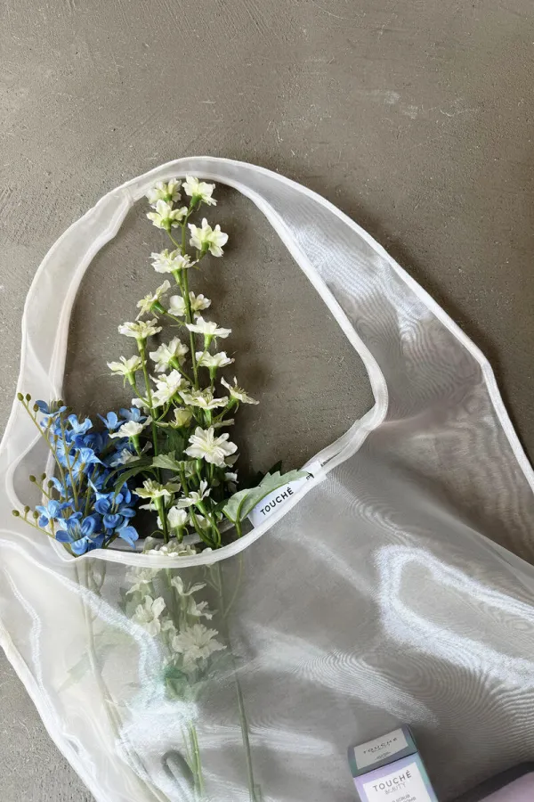 SAC EN ORGANZA À BANDOULIÈRE ÉPAISSE
