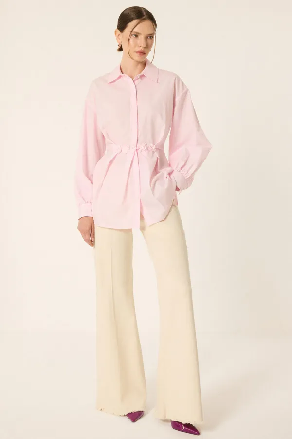 CHEMISE EN POPLINE À MOTIFS FLORAUX