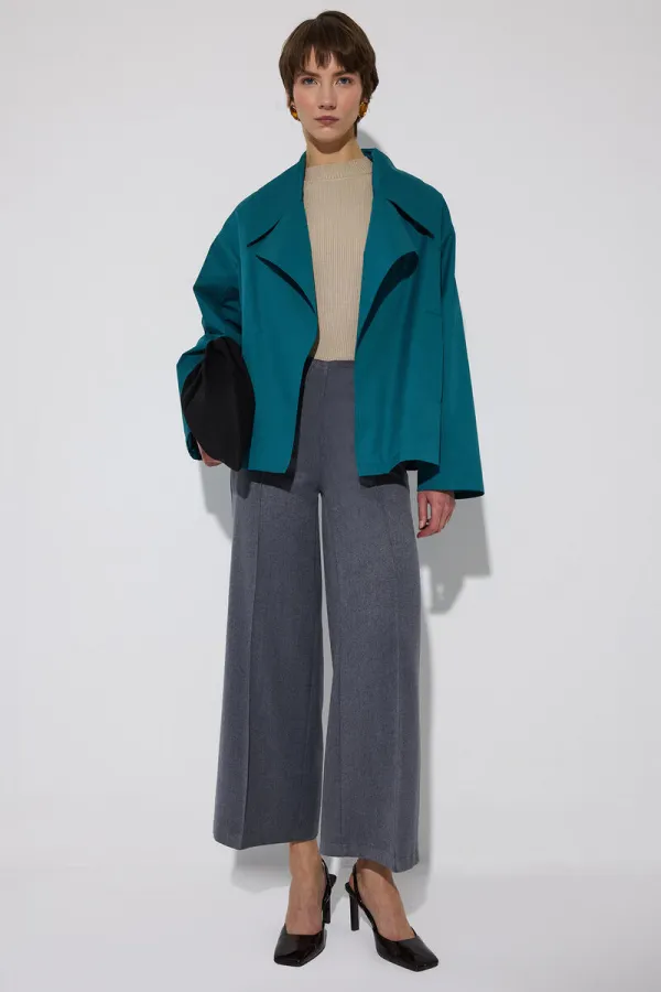 Modal blend flannel ribbed trousers