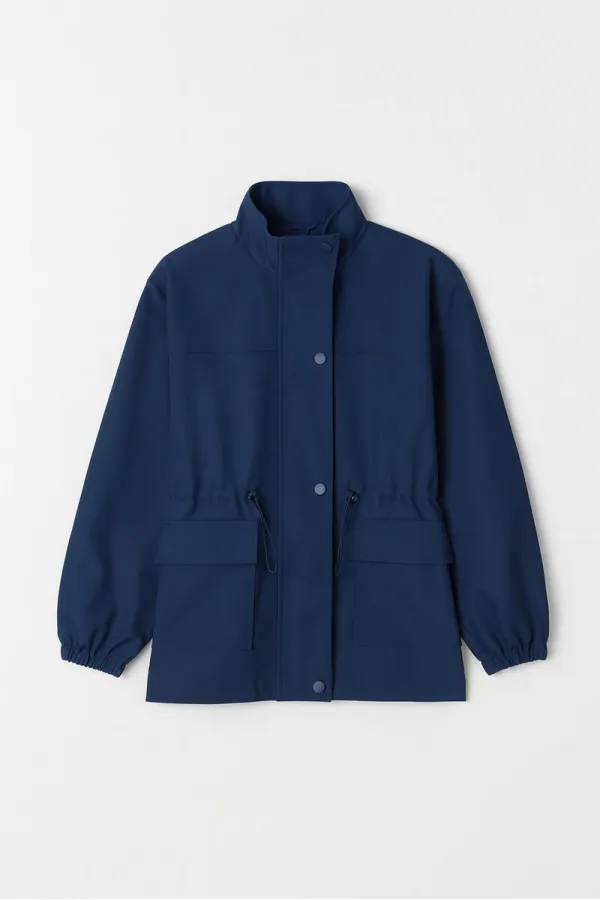 DİK YAKA FERMUARLI CEKET