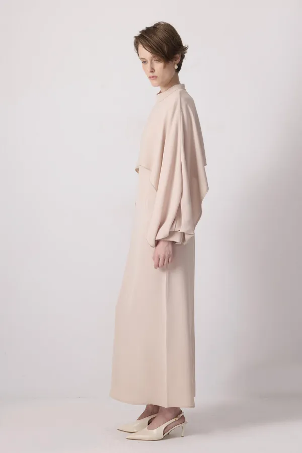 TAŞ İŞLEMELİ PELERİN ELBİSE