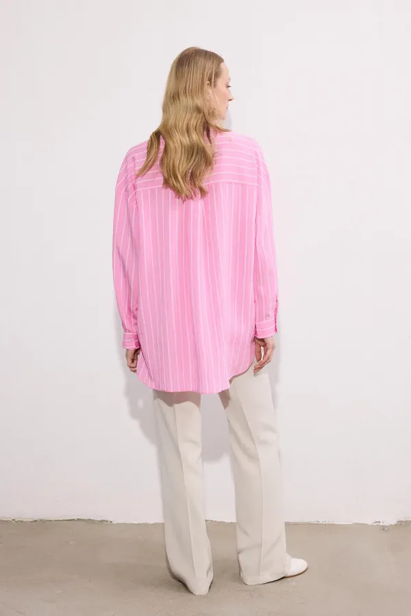 CHEMISE À RAYURES EN VISCOSE