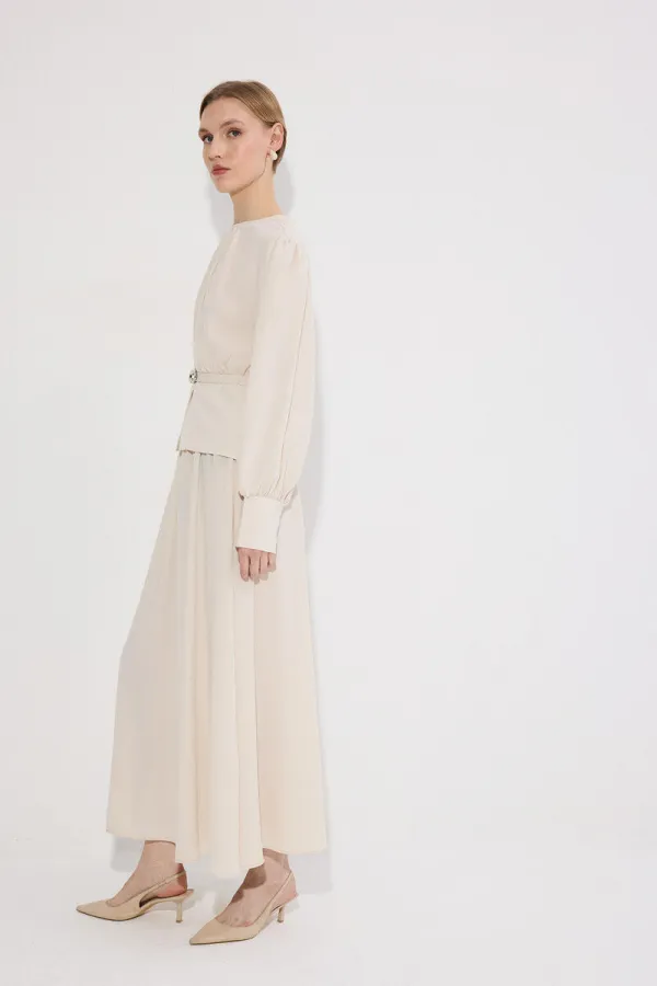 KEMER DETAYLI TUNİK ETEK TAKIM