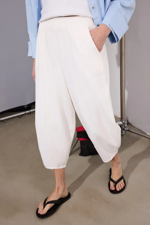 BELİ LASTİKLİ GABARDİN BALON PANTOLON