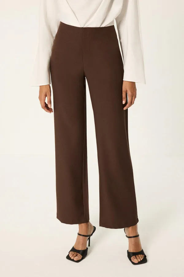 STRAIGHT FIT CREPE PANTS STRAIGHT FIT CREPE PANTS