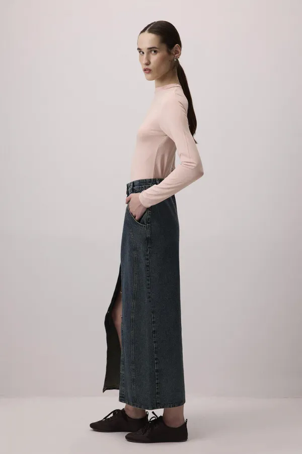 BASIC LONG-SLEEVED VISCOSE BODYSUIT