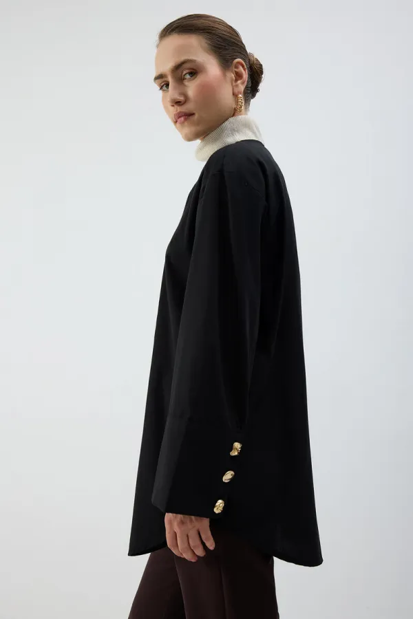 GOLD DÜĞMELİ POPLİN GÖMLEK