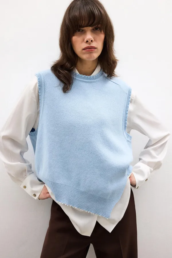 ASİMETRİK KESİM TRİKO SÜVETER