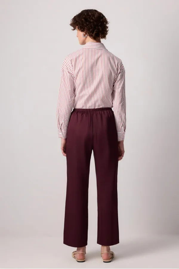 ELASTIC WAIST WIDE LEG PANTS