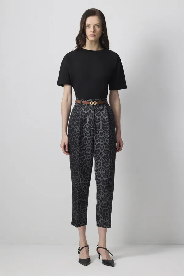 LEOPAR DESENLİ HAVUÇ PANTOLON