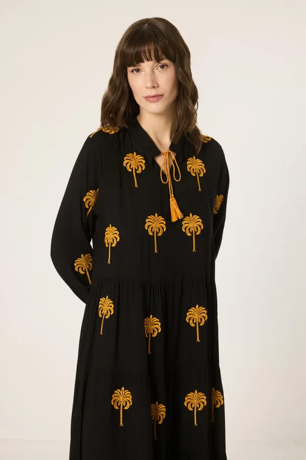 ROBE BRODÉE À MOTIFS DE PALMIERS