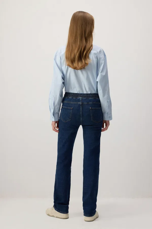 PANTALON EN JEAN AVEC TAILLE ÉLASTIQUE