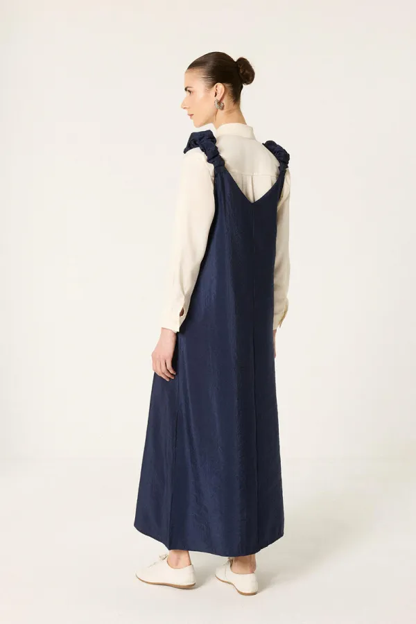 SHOULDER-GATHERED CUPRA VEST