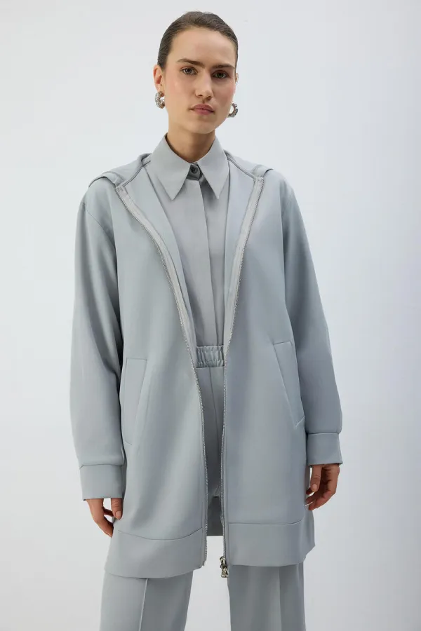 FERMUARLI KAPÜŞONLU CEKET