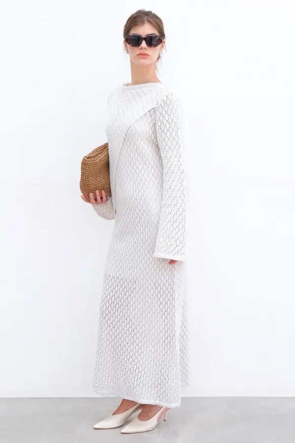 PAMUKLU BRODE ELBİSE