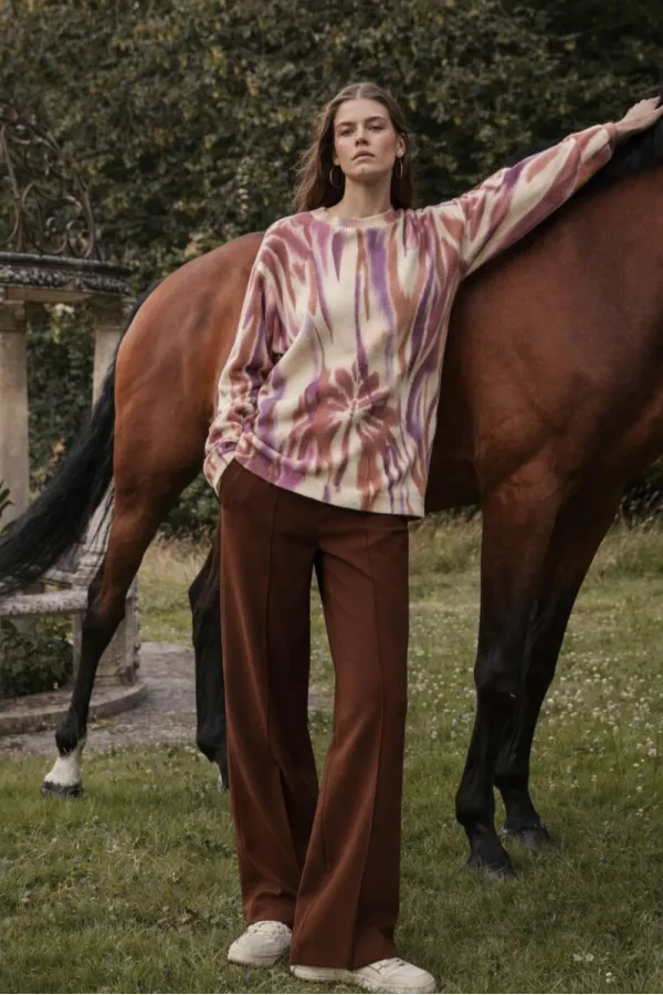 ABSTRACT DESENLİ TRİKO KAZAK