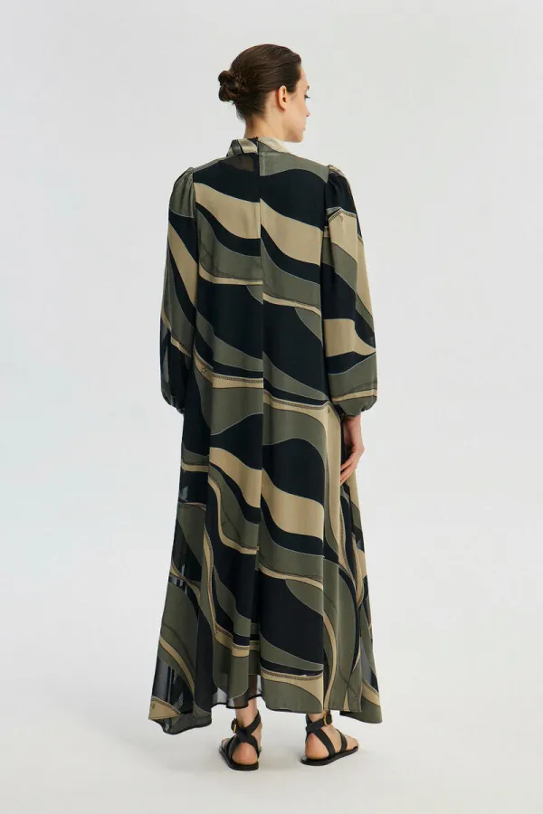 ABSTRACT PATTERNED DRESS ABSTRACT PATTERNED DRESS